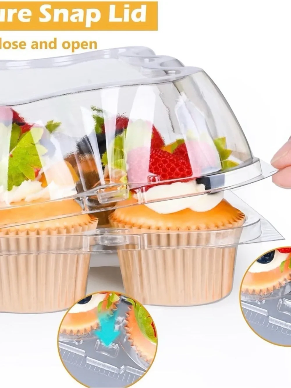 12 Count Cupcake Containers 12 Pack Cupcake Holders Plastic Stackable Cupcake